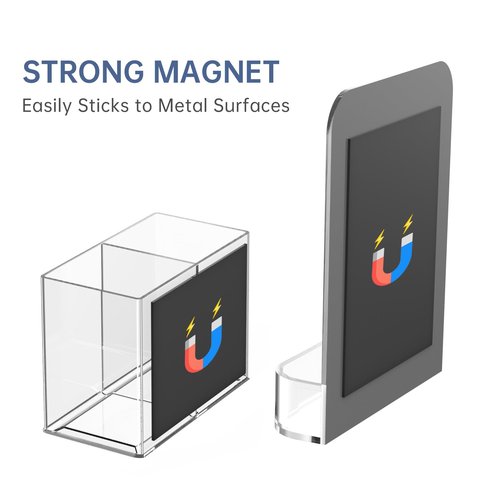 NiHome Magnetic Acrylic Locker Accessories Kit, Locker Mirror & Pen Holder Makeup Brush Holder - Eyebrow Stationery Locker Organizer with Mirror for School, Office, Gym Lockers & Home Fridge Use