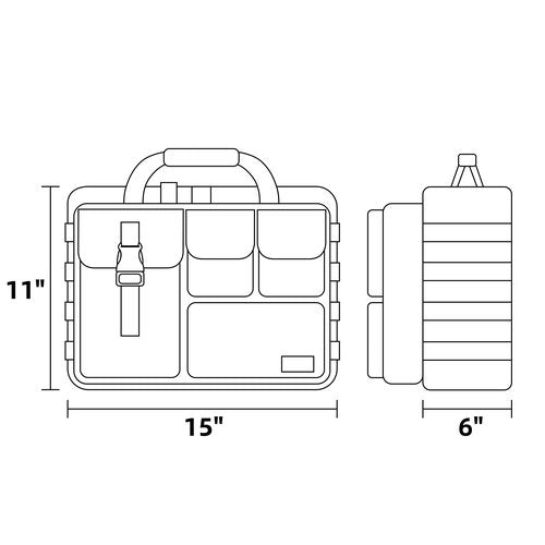 Jaegvida Tactical Briefcase Laptop Military Messenger Bag Tablet Shoulder Carrying Case for 14'' and 15.6" (Army Green)