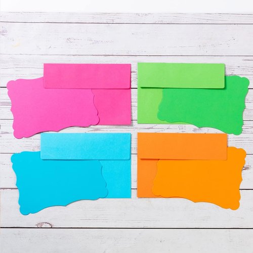 Skiennix A7 Envelopes - 100 Pack of Colorful Self-Adhesive Blank Cards | Perfect for Invitations