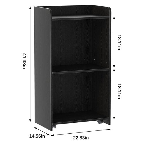 aboxoo Podium Stand - Portable Podium Stand with 4 Rolling Wheels, Pulpits for Churches with Adjustable Shelf, Hostess Stand, Mobile Teacher lecterns & podiums for Church, Classroom, Office (Black)