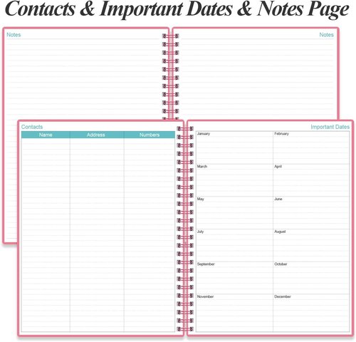 2026-2027 Planner | Academic Weekly & Monthly Organizer with Elastic Closure - 8.5" x 11", Pink