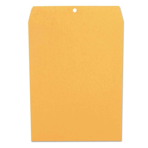 Universal UNV42907 9.5 in. x 12.5 in. #12 1/2 Square Flap Clasp/Gummed Closure Envelope - Brown Kraft (100/Box)