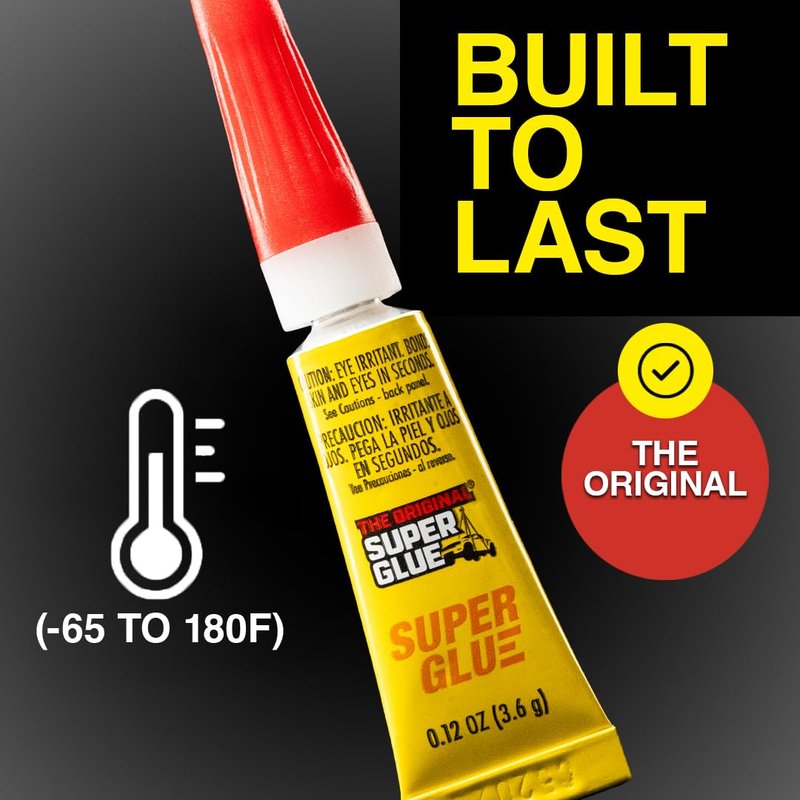 Super Glue Liquid, 2 Gram Tubes, 12-Pack, Clear, Instant Bonding, Fast Dry, Cyanoacrylate Adhesive, Precision Tip for Wood, Metal, Plastic, Crafts, Ceramic, and Toy Repairs