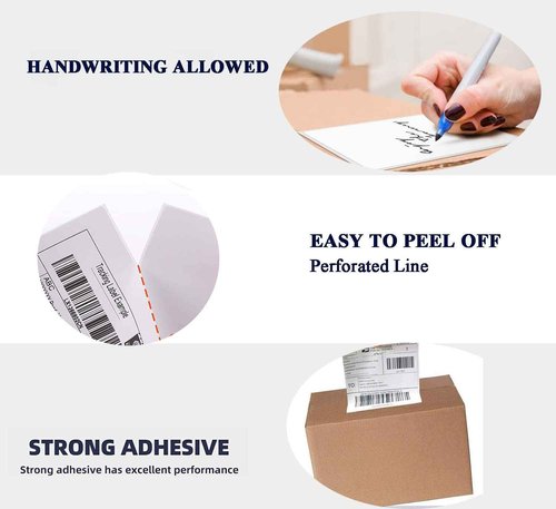 OausTect Direct Thermal Labels 4x6 Shipping Label Commercial Grade, Perforated Postage Mailing Labels, Compatible with Rollo Zebra Thermal Printer (4 Stacks|4000 Labels)