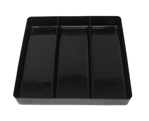 JSP Manufacturing Black & Red Stackable Lightweight 3 Compartment Organizer Tray Kit (1)