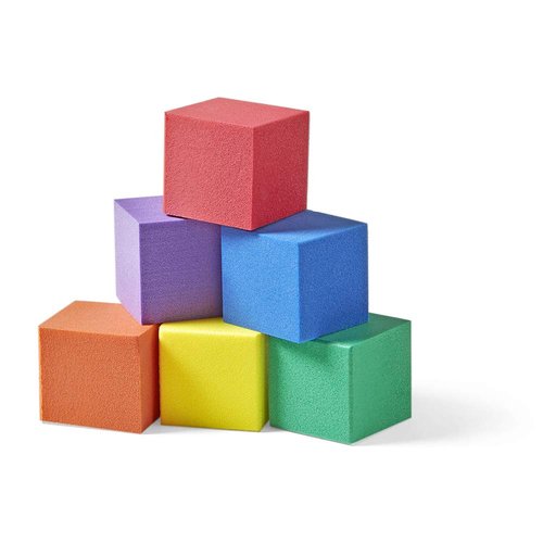 hand2mind Foam Counting Cubes - 1 Inch Math Manipulatives for Kids | 100 Pack for Preschool Crafts