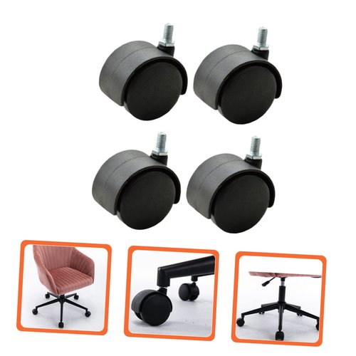 Homoyoyo 4pcs M8 Chair Caster Wheels Heavy Duty Replacement for Office Computer Chairs