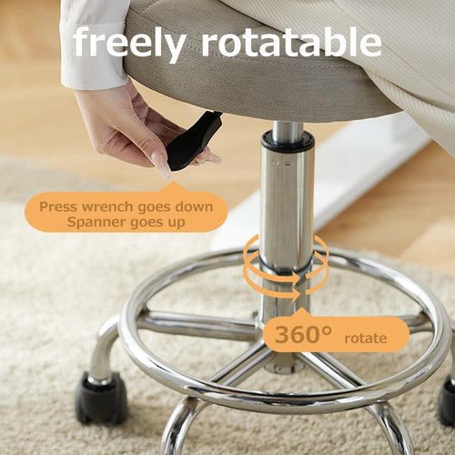 XUEGW Office Drafting Chair with Back Support and Footrest Multi-Purpose Office Desk Chair, Home Chair Thick Seat Cushion for Home Bar Kitchen Shop