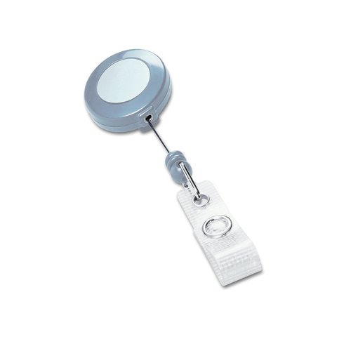 GBC BadgeMates Retractable Badge Reel, Gray, 25 Reels per Pack (50573)