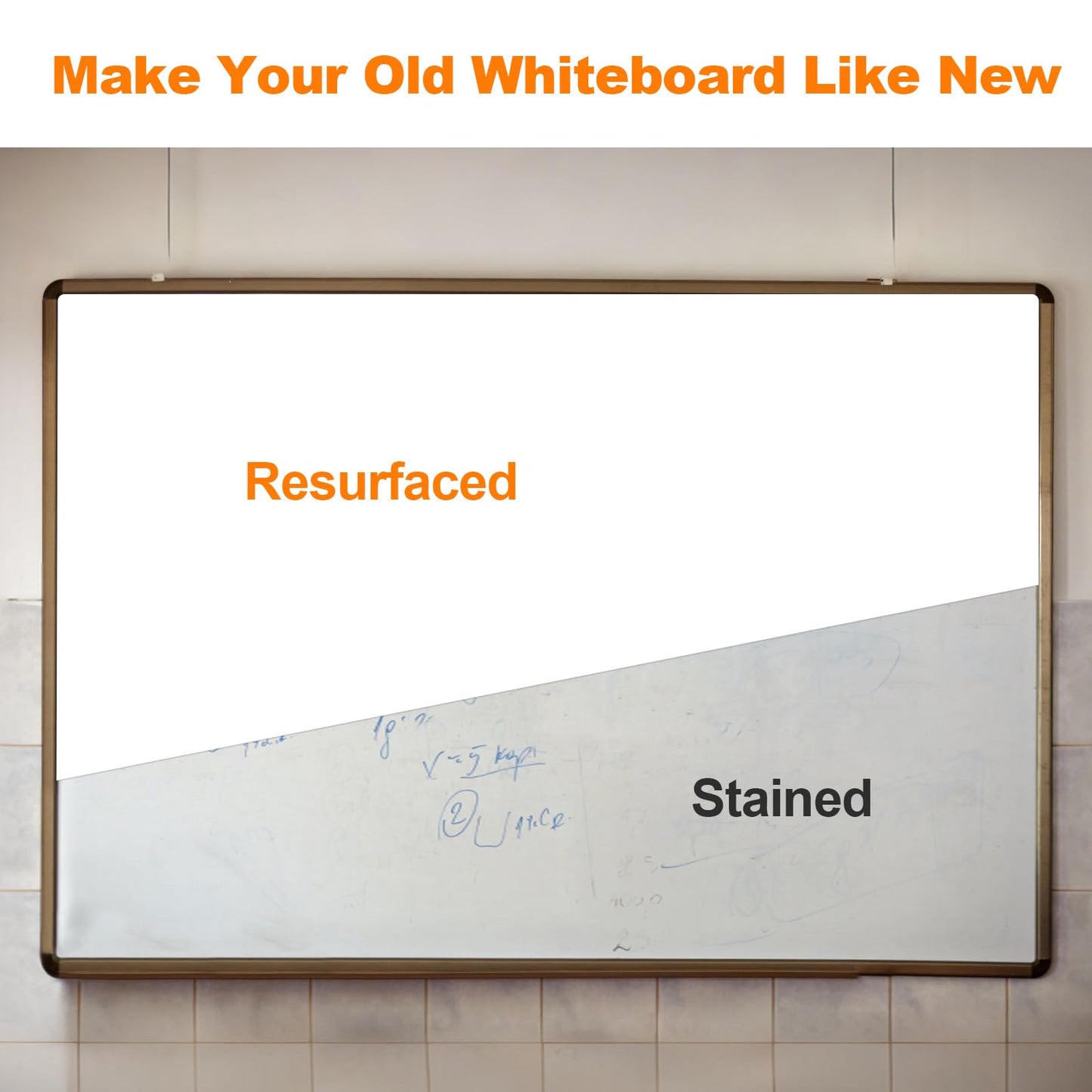 Nortix Whiteboard Wallpaper, Whiteboard Contact Paper, White Board Sticker, Stain-Proof, Super Sticky Peel and Stick Dry Erase Roll for School/Office/Home, 1.45x11ft (2)