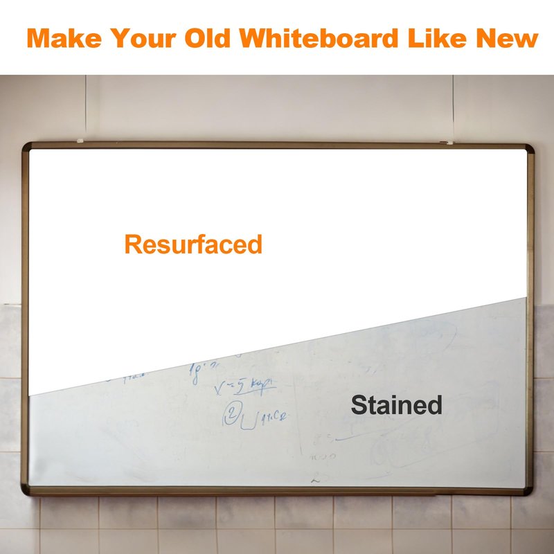 Nortix Whiteboard Wallpaper, Whiteboard Contact Paper, White Board Sticker, Stain-Proof, Super Sticky Peel and Stick Dry Erase Roll for School/Office/Home, 1.45x11ft (2)