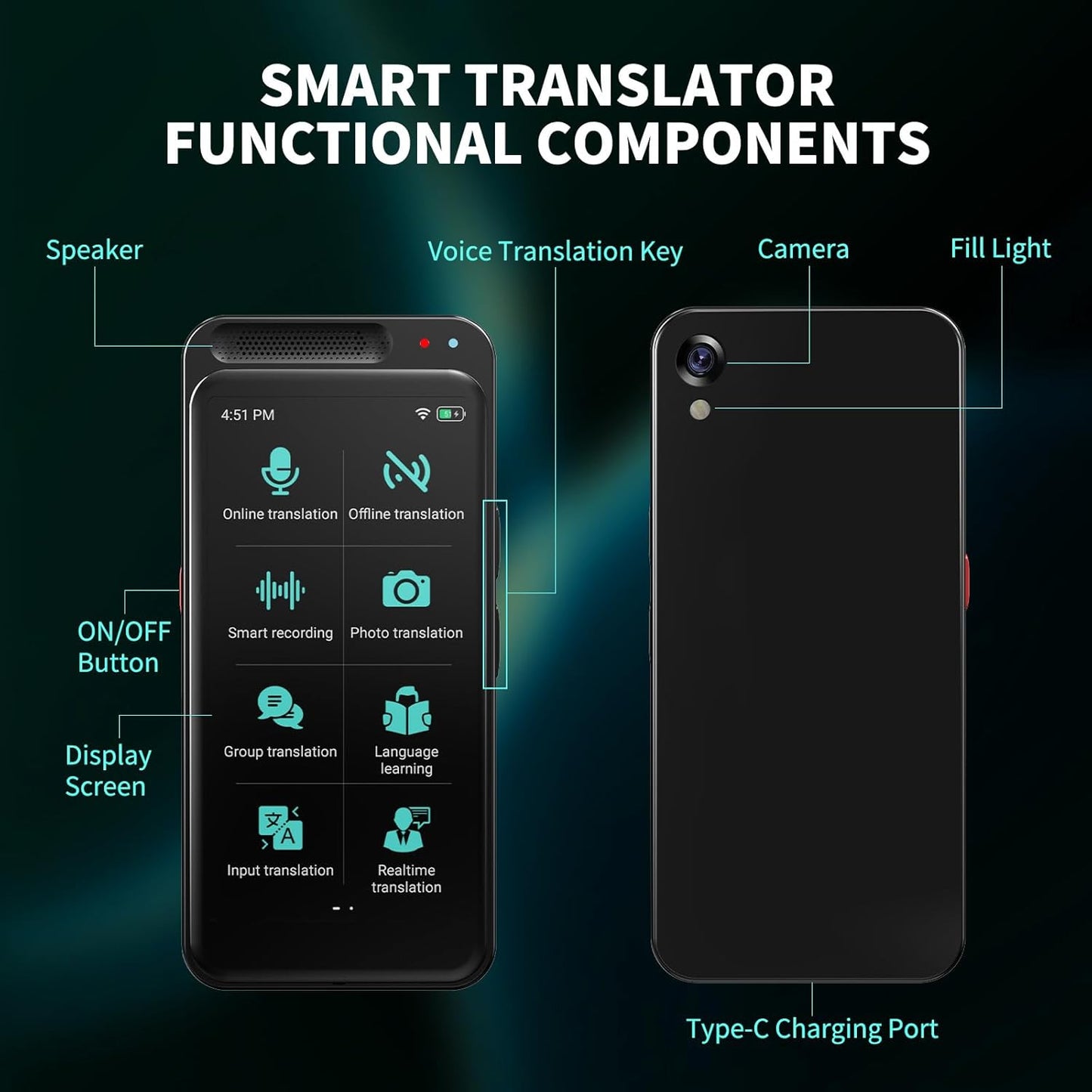 VORMOR Language Translator Device - AI-Powered Real-Time Voice Translation | 150+ Languages, No WiFi Needed