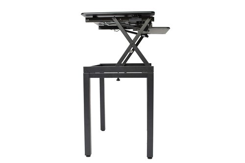 Rocelco Desk Deluxe Floor Stand Legs for DADR-40 and DADR-46 (R DADRB-FS), 40-46", Black