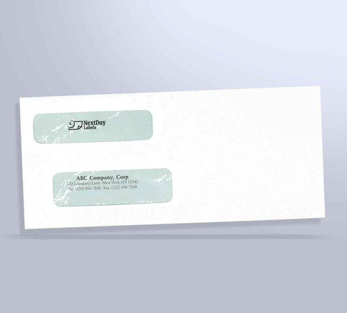 NextDayLabels - Double Window SELF SEAL Security Check Envelopes - Compatible with QuickBooks and Other Checks, Box of 500