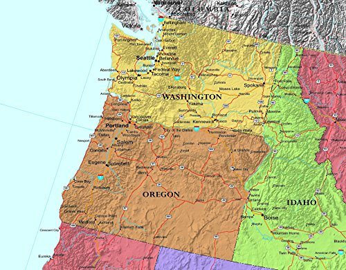 48x78 United States Wall Map - Laminated, UV Coated for Dry-Erase - Swiftmaps