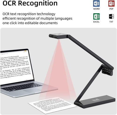 Regine Switzerland 13 MP USB Document Camera - 4K UHD A2 Capture with Dual LED Light & Auto Focus