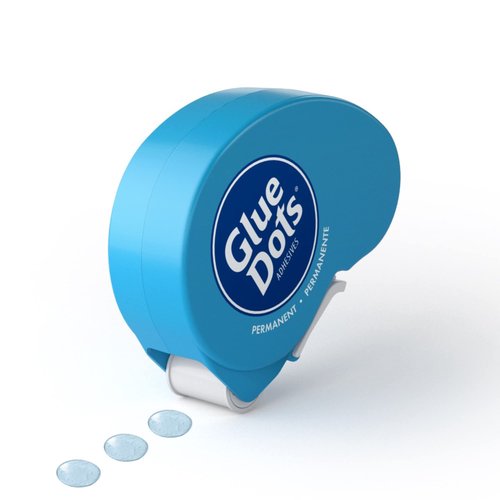 Glue Dots Dot N' Go Glue Dot Dispenser Project Pack with 200 Permanent, Poster, and Removable Double-Sided Adhesive Craft Dots Each, 3/8-Inch & 8961 1/2" School 600pc Craft Value Pack, 1/2 Inch, Clear