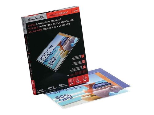 GBC Laminating Sheets, Thermal Laminating Pouches, Letter Size, 10 Mil, Speed Format, EZUse, 50 Pack (3200599)