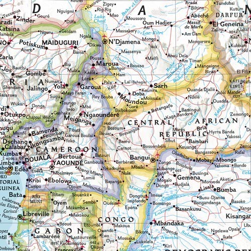 National Geographic: Africa Classic Political Wall Map - 24 x 31 inches - Art Quality Print