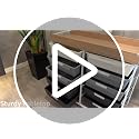 APEXCHASER White 10-Drawer Rolling Storage Cart with Wooden Top - Home & Office