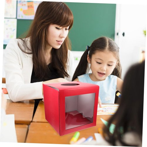 ARTIBETTER 2Pcs Clear Raffle Boxes with Slot Plastic Ticket Container for Fundraising Events Engaging Game for Community Voting and Charity Draws Drawing Storage Bin