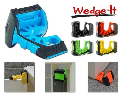 Wedge-It The Ultimate Door Stop - Black 12 Pack