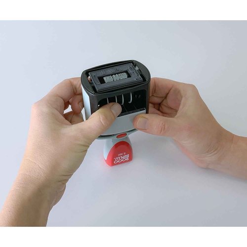 2000 Plus Self-Inking Two-Color Word Dater Stamp Message Color: Paid