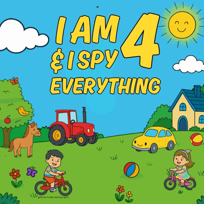 Gifts for 4 Year Old Boys Girls : I Am 4 & I Spy Everything: Toddler Eye Spy Book for Four Yr : Fun Search & Find Activity Book for Toddlers Featuring ... Simple Shapes, Colors, and Counting Practice