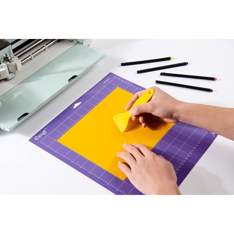 Ecraft 12x12 Cutting Mat 6-Pack (Standard, Light, Strong, Fabric Adhesive) Compatible with Cricut Maker 3/4/Maker, Explore 3/4/Air 2/One, Multi Adhesive Sticky Craft Mats Accessories