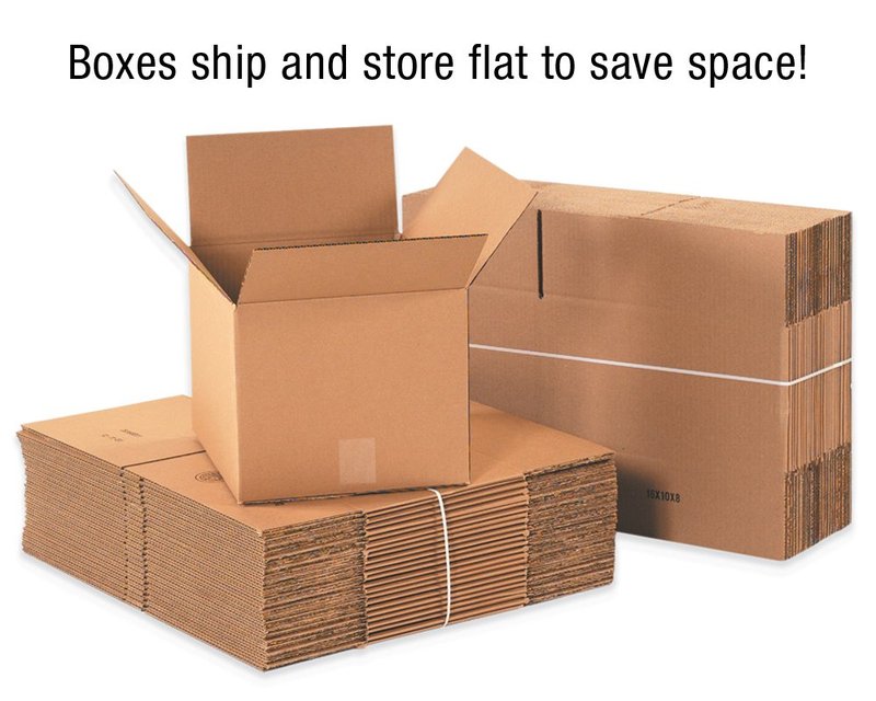 Box USA Moving Boxes, 22"L x 6"W x 16"H 5-Pack Large Side Loading Corrugated Cardboard Box for Packing, Shipping and Storage