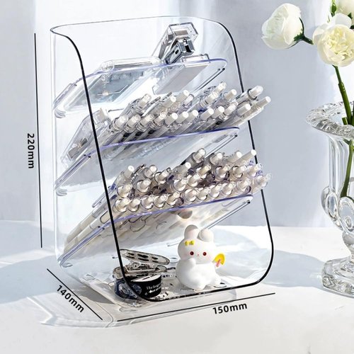 Saikvi Acrylic Pencil Holder Desktop Stationary Organizer Pencil Organizer for Desk for Office/Colleage/Home