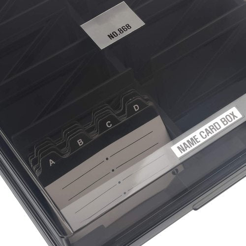 Catekro Business Card Holder Business Card Index Business Card Files Box Storage Box Magnetic Card Classification A-Z Index Four Compartment (1000 cards)