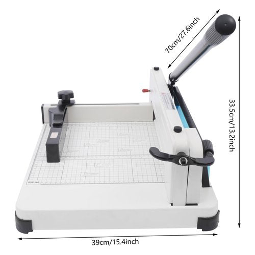 12 Inch Heavy Duty Paper Cutter, 400 Sheets Papers Guillotine Paper Cutter, Paper Scrap Slicer Trimmer, Heavy Duty Guillotine Paper Cutter for A4 B5 A5 B6 B7 Papers, for Office, Home, School
