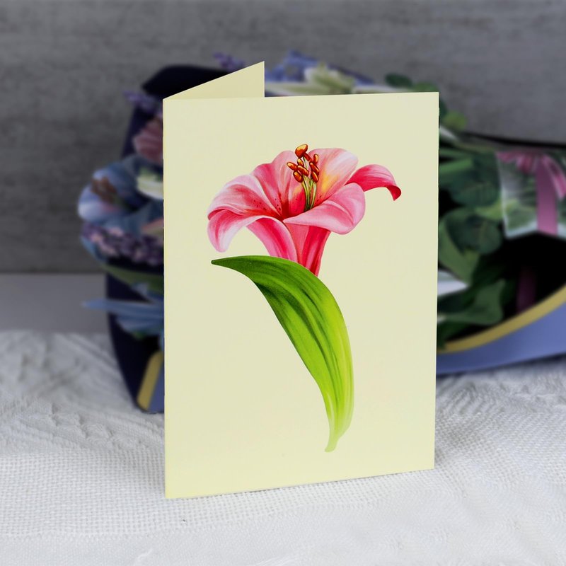 Airpark Pop Up Flower Cards, 3D Paper Flowers Bouquet Birthday Card 12’‘ with Blank Note and Envelope, Mother's Day, Get Well Greeting, Anniversary, Thank You, Easter Gifts Cards for Women Mom, Lillie