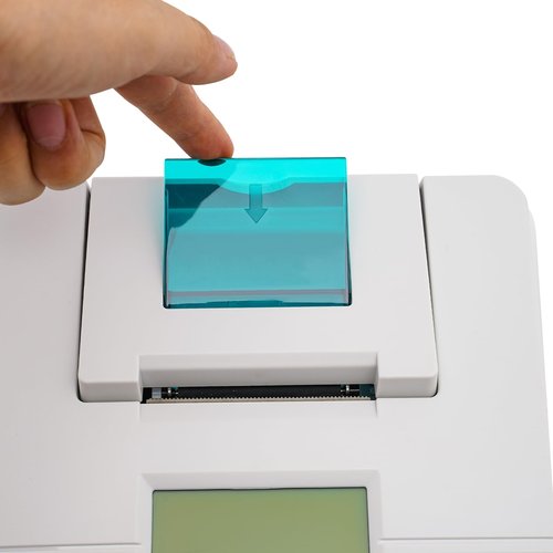Electronic Cash Register, 40 Keys 40W Cash Register for Small Businesses with with 70mm/s Printing Speed Cash Management System for Restaurant Supermarket Retail 8-Digits LED Display White