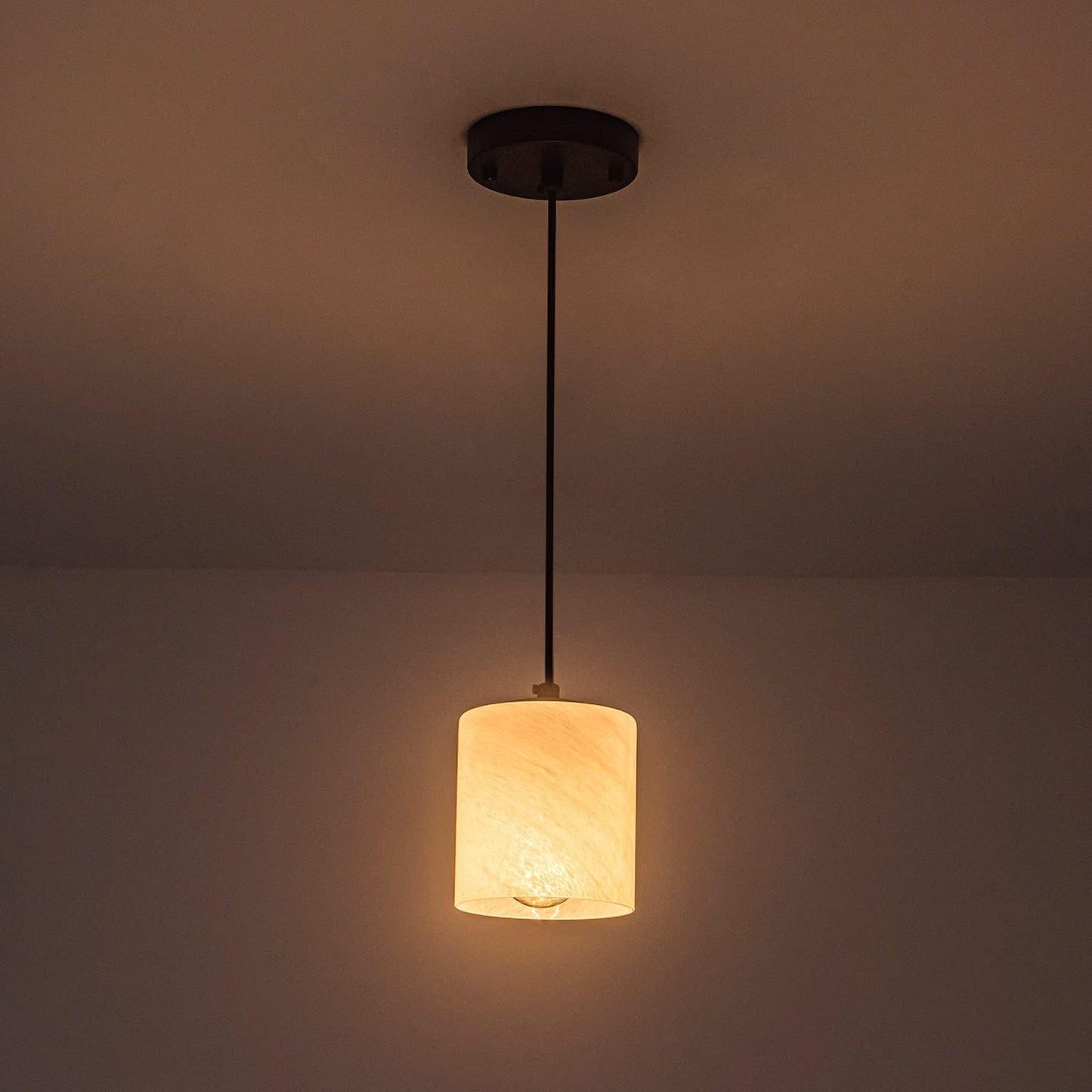 1 Pack Seeded Clear Glass Lamp Shade Replacement Glass Shade for Pendant light, Floor lamp, Desk lamp,Wall Sconces and Bathroom Vanity lights.1-5/8-Inch Fitter Opening