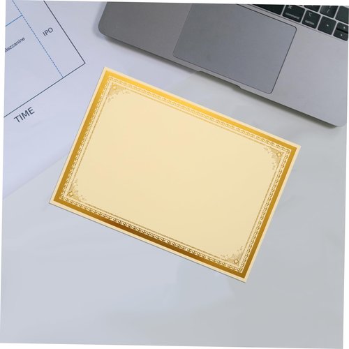 Parliky 30Pcs Blank Certificate Paper for Awards and Diplomas Gold Foil Compatible with Inkjet Printers for Graduation and Recognition Ceremonies