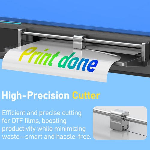 DSV A3 Plus XP600 DTF Printer,Doubled Printing Speed Compared to L1800,4” LED Multi-Function Touch Screen,Built-in White Circulation and Automatic Cleaning (C13-Printer+Powder Shaker&Dryer, Turquoise)
