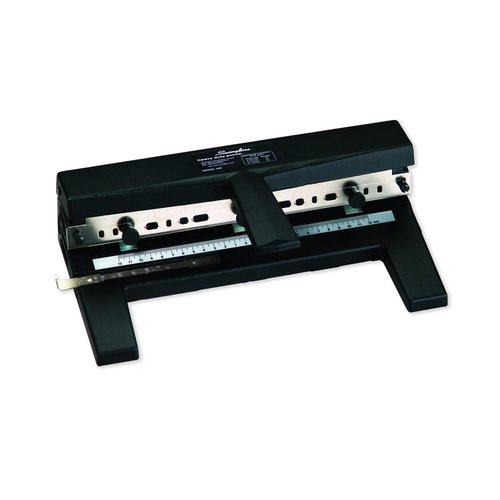 Swingline 3 Hole Punch Heavy Duty, 40 Sheet Capacity Three Hole Puncher 3 Ring, Adjustable 2-7 Hole Paper Punch, Black (74440)