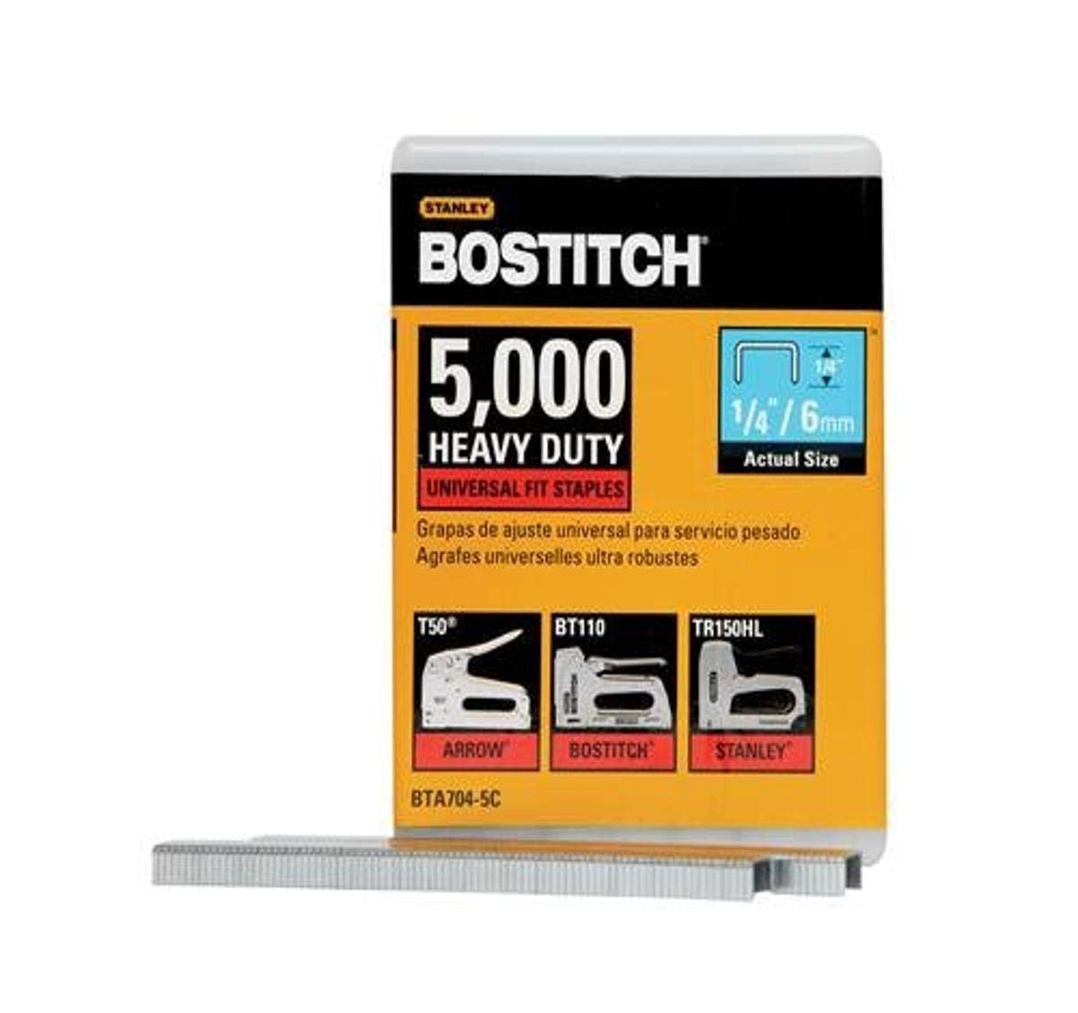 BOSTITCH Heavy Duty Staples - 1/4 x 2/5-Inch, 5000-Pack for Domestic Use