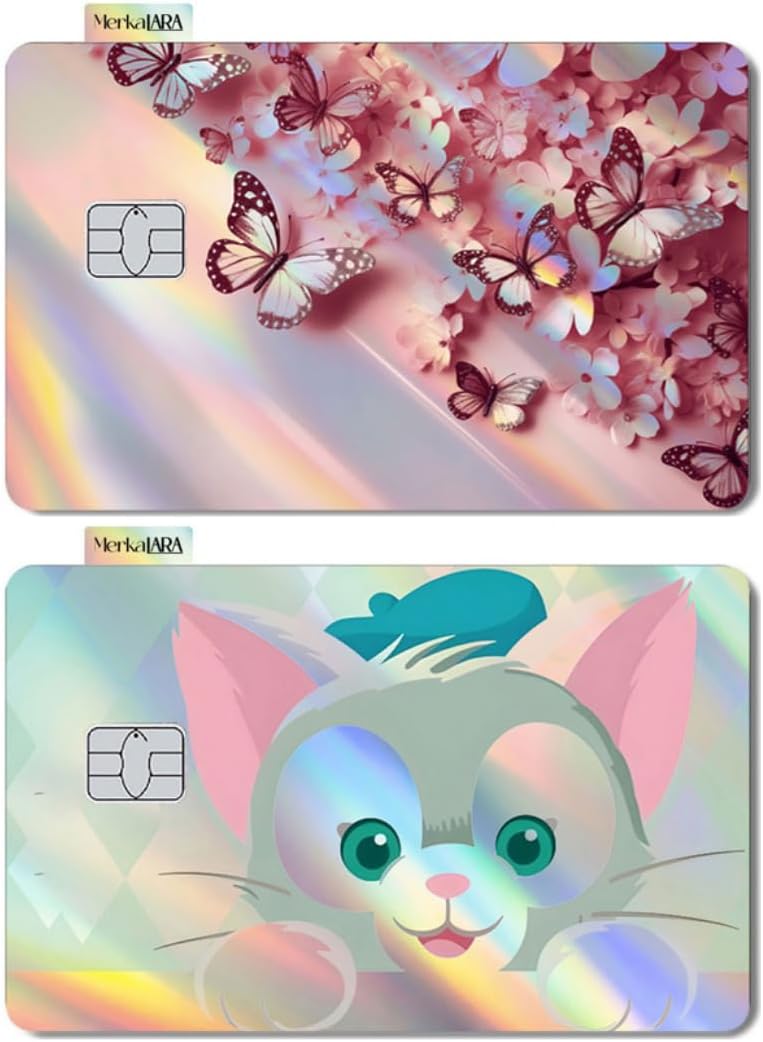 (2 Units) Holographic Credit Card Skin – 3M Material Debit Card Sticker, Waterproof, Durable & Easy to Apply, Multi-Design Personalised Cover (Divine Light)