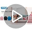APEXUP Yoga Ball Chair with Base - Anti-Slip Stability Exercise Ball Seat (XL, Pink)