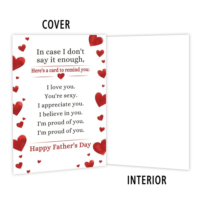 Blumon Father's Days Confession Card,Happy Fathers Day Card for Husband Boyfriend from Wife Girlfriend, Warm Father's Day Card