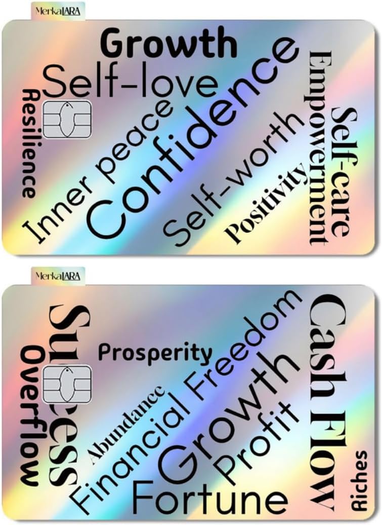 (2 Units) Holographic Credit Card Skin – 3M Material Debit Card Sticker, Waterproof, Durable & Easy to Apply, Multi-Design Personalised Cover (FBI Funny ID)