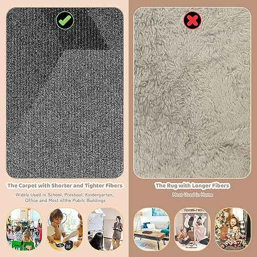 36 Pack Black Carpet Floor Circle Sit Markers with Numbers 1-36, Classroom Spot Markers for Teachers, Students, Kids - 4 Inch Floor Dots for Home, Elementary, Preschool