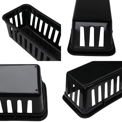 FEOOWV Classroom Pencil or Rubber Organizer Basket Trays, Office Supply Baskets Organization Trays for Home School Classroom Office 12 Pack (Black)