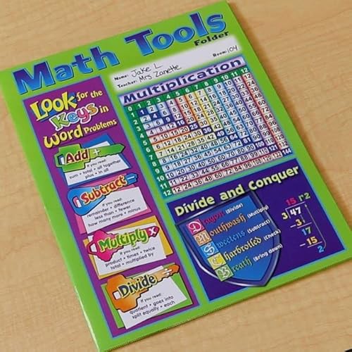 Really Good Stuff Intermediate Math Resource 4-Pocket Folders - Set of 12