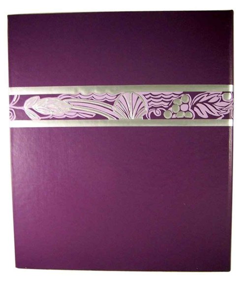 Ceremonial 3 Ring Binder - Purple with Silver Foil 1 Inch Spine