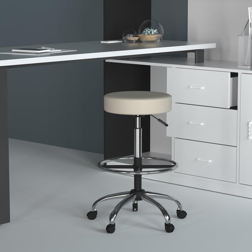 Boss Office Products Be Well Medical Spa Drafting Sool in Beige