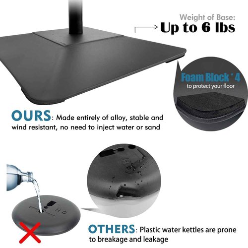 Golemas Adjustable Sign Stand for Display, with Upgraded Iron Base, Pedestal Floor Signage Stand Holder for Outdoor or Indoor Advertising (11 x 17, Black)